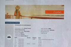 2022 July 23 to 25 The Grand Tour 10. QM2 to Lisbon