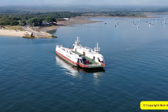 2025 June 30 Poole Harbour entrancetrance with the Barfleur and chain ferry. (DRONE)