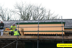2025 March 12 Repair work on Corfe Castle Good's Shed 